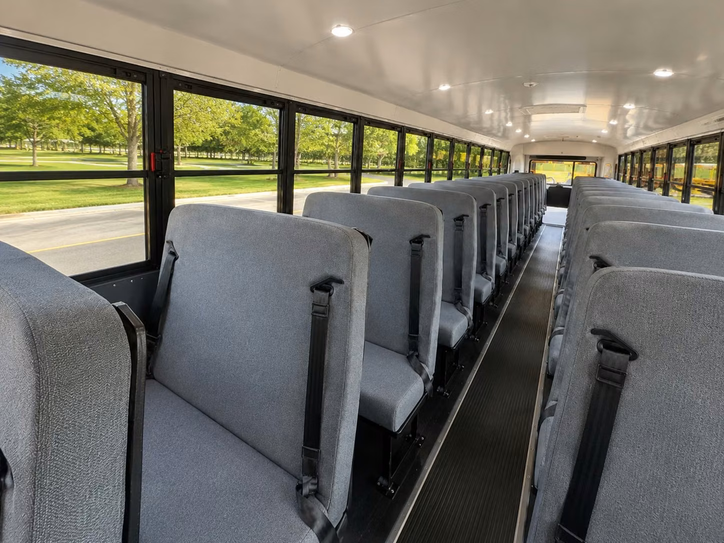 school bus inside